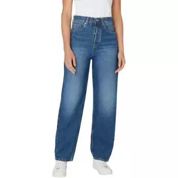 Джинсы Pepe Addison Barrel high waist, синий