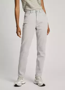 Джинсы Pepe Jeans с завышенной талией "TAPERED JEANS HW", цвет Lt Grey Stoenwash