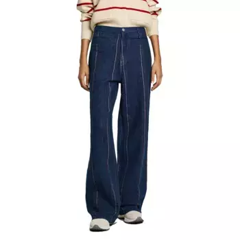 Джинсы Pepe Loose St high waist, синий