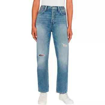 Джинсы Pepe Straight Fit high waist, синий