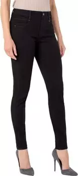 Джинсы Petite Gia Glider Pull-On Skinny Jeans in Black Rinse Liverpool Los Angeles, цвет Black Rinse