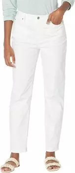 Джинсы Petite High-Waisted Slim Full Length Jeans in White Eileen Fisher, белый