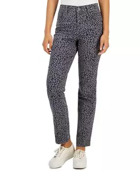 Джинсы petite с высокой посадкой и прямыми штанинами, созданные специально для macy's Style &amp; Co