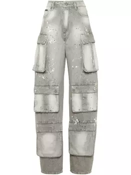 Джинсы Philipp Plein с карманами-карго, серый