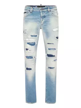 Джинсы Philipp Plein Super Straight Cut Sprint Spirits, синий