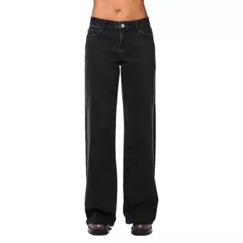 Джинсы Pieces Selma Wide Leg low waist, черный