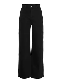 Джинсы PIECES Wide leg Jeans Selma, черный деним