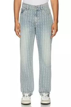 Джинсы Pleasures Impact Pinstripe Denim, синий