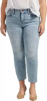 Джинсы Plus Size Ruby Mid-Rise Straight Cropped Jeans Jag Jeans, цвет Nomadic Blue