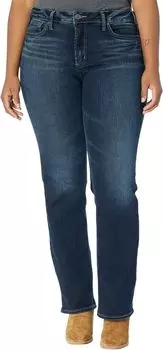 Джинсы Plus Size Suki Mid-Rise Slim Bootcut Jeans W93616EDB405 Silver Jeans Co., цвет Indigo