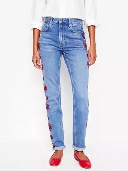 Джинсы подружки с сердечками Boden, цвет Blue Indigo