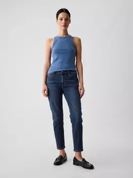 Джинсы подружки со средней посадкой Gap, синий