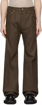 Джинсы Porterville Geth цвета хаки Rick Owens, Bean