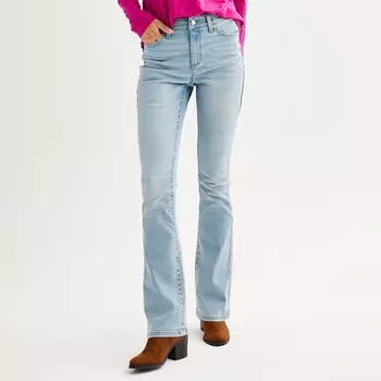 Джинсы премиум-класса Petite Sonoma Goods For Life Bootcut со средней посадкой, цвет Light Wash