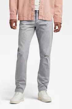 Джинсы приталенного кроя 3301 с эффектом потертости G-Star Raw, серый