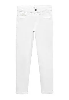 Джинсы приталенного кроя Mango Kids, цвет white