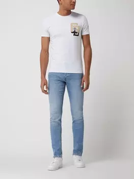 Джинсы приталенного кроя на стрейче, модель Glenn Jack & Jones, джинс
