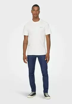 Джинсы приталенного кроя ONSLOOM Only & Sons, синий деним