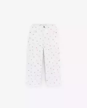 Джинсы прямого хлопка для девочек Scalpers, белый