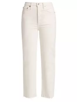 Джинсы прямого кроя 70-х годов Re/done, белый