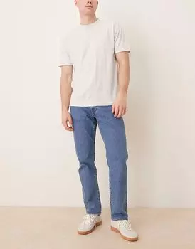 Джинсы прямого кроя Abercrombie & Fitch в винтажном стиле средней степени стирки