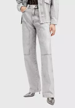 Джинсы прямого кроя AllSaints, серый