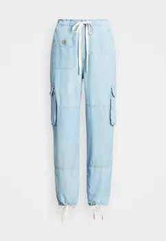 Джинсы прямого кроя ANKLE Ralph Lauren, светло-голубой деним