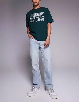 Джинсы прямого кроя ASOS DESIGN светло-синего цвета с оттенком