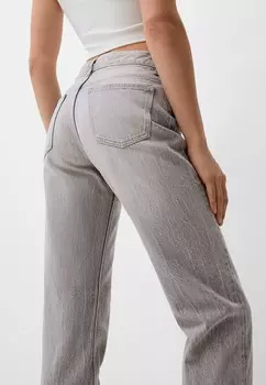 Джинсы прямого кроя Bershka, светло-серый