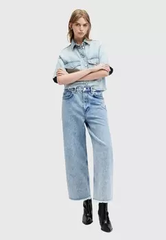 Джинсы прямого кроя BLAKE CROPPED AllSaints, синий