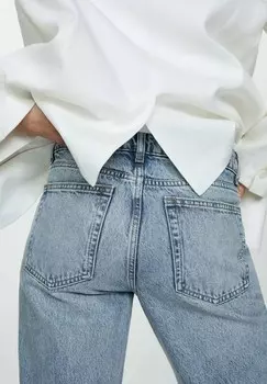 Джинсы прямого кроя BLANCA Mango, синий