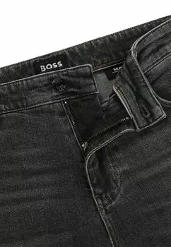 Джинсы прямого кроя BOSS, антрацит