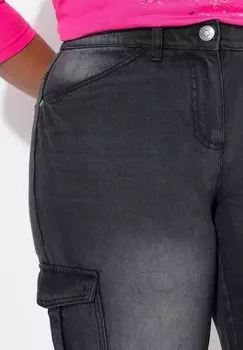Джинсы прямого кроя CARGO Angel of Style, черный