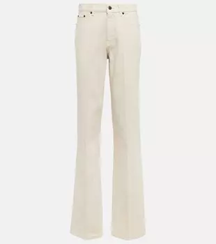 Джинсы прямого кроя Carlton с завышенной талией THE ROW, нейтральный