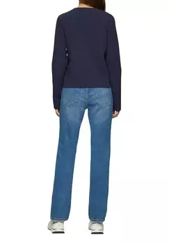 Джинсы прямого кроя CATIE QS, темно-синий деним