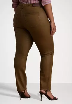 Джинсы прямого кроя COATED HIGH-RISE STRAIGHT ANKLE JEAN Lauren Ralph Lauren Woman, цвет Tan