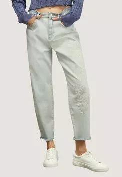 Джинсы прямого кроя CON RICAMO Motivi, Светло-синий