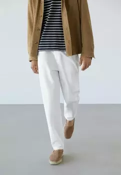 Джинсы прямого кроя CROPPED FIT Massimo Dutti, белый