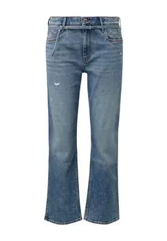 Джинсы прямого кроя CROPPED KAROLIN MID STRAIGHT LEG s.Oliver, цвет Stone Blue Denim