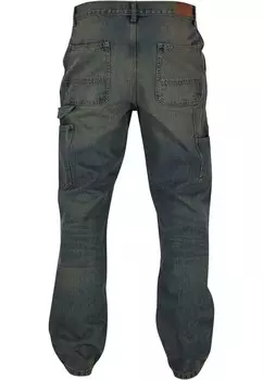 Джинсы прямого кроя DOUBLE KNEE Urban Classics, темно-синий деним