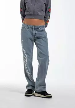 Джинсы прямого кроя DRAGON FLAME Ed Hardy, синий