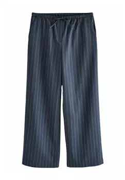 Джинсы прямого кроя DRAWSTRING WAIST TIE FRONT WIDE Next, синий