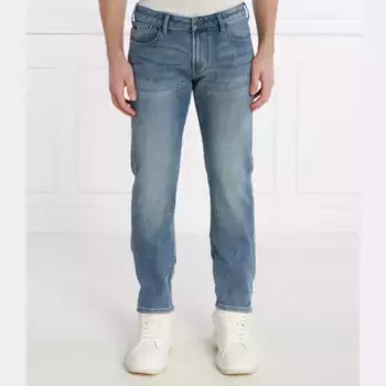 Джинсы прямого кроя Emporio Armani, синий