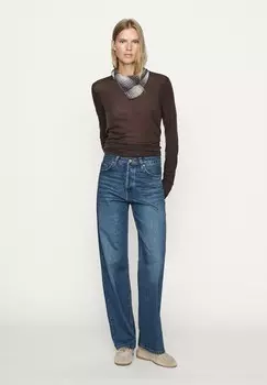 Джинсы прямого кроя FADED EFFECT Massimo Dutti, синий