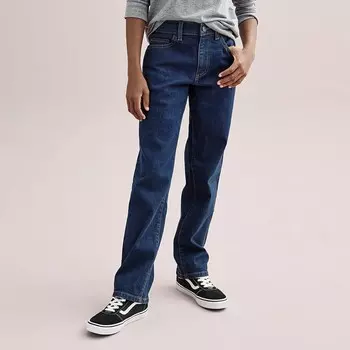 Джинсы прямого кроя Flexwear Sonoma Goods For Life для мальчиков 8–20 лет обычных и хаски размеров, цвет Dark Rinse