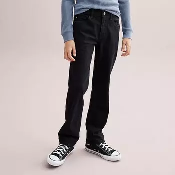 Джинсы прямого кроя Flexwear Sonoma Goods For Life для мальчиков 8–20 лет обычных и хаски размеров, черный