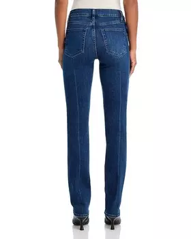 Джинсы прямого кроя FRAME Le High High Rise в цвете Calvin, синий