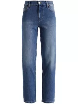 Джинсы прямого кроя Gayle, украшенные кристаллами, alice + olivia, синие