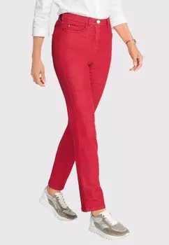 Джинсы прямого кроя GOLDNER, красный