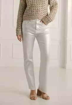 Джинсы прямого кроя Guido Maria Kretschmer Collection, серебристый